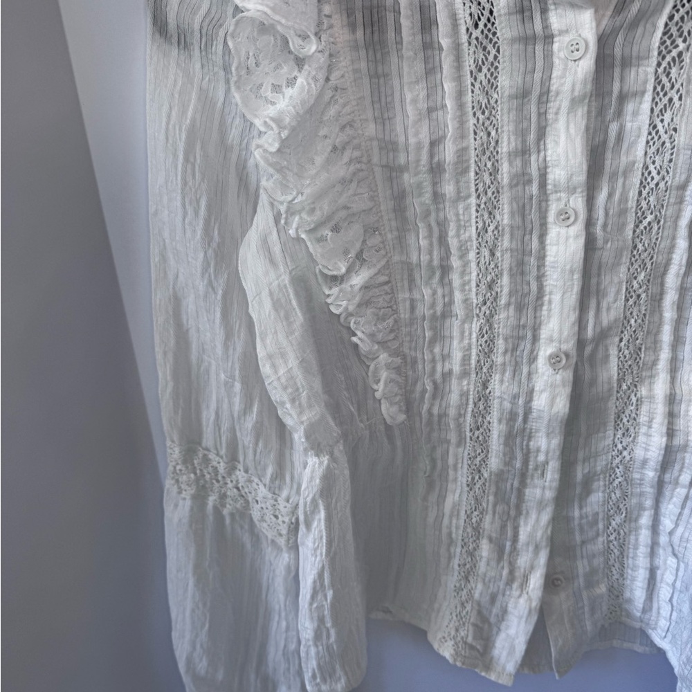 H&M White Ruffled Blouse - Picture 5 of 5